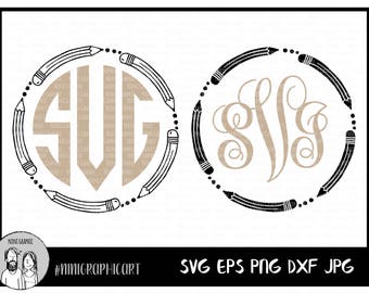 Download Pencil SVG Pencil Monogram SVG School SVG Education Svg | Etsy