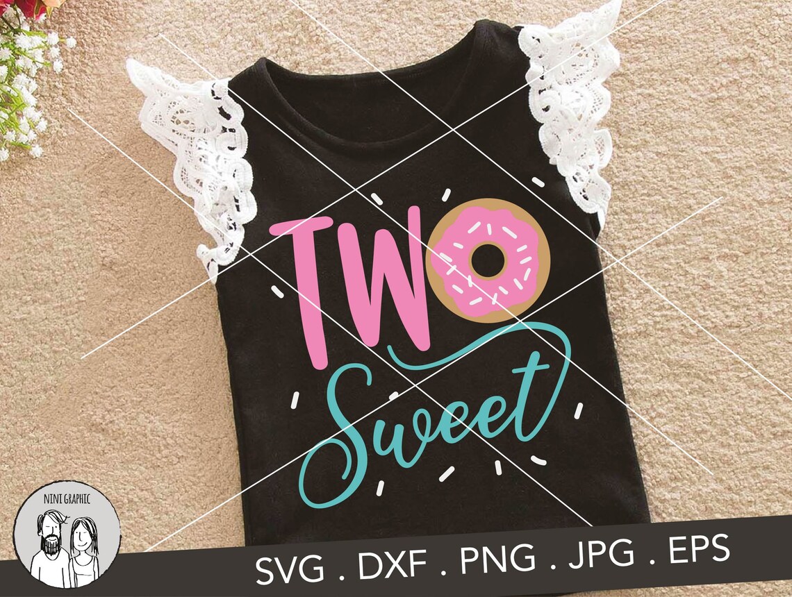 Download Donut SVG TWO Sweet SVG 2nd Birthday Cricut or Silhouette ...