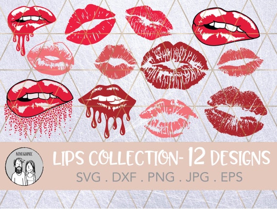 Eps Png Dxf Dripping Lips Svg Lips Svg Lips Bundle Svg Dripping Svg Kiss Svg Lips Cut File Lips Clipart Biting Lips Svg Bundle Svg Clip Art Art Collectibles