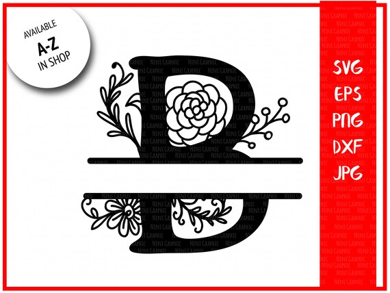 Download Monogram letter B Split letter B silhouette files SVG | Etsy