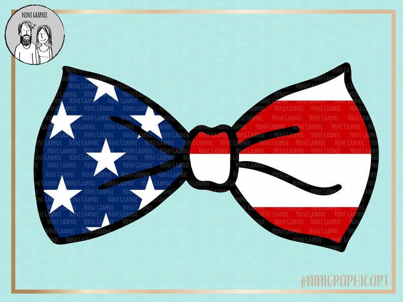 Download American flag bow bow 4th of July svg american bow svg | Etsy