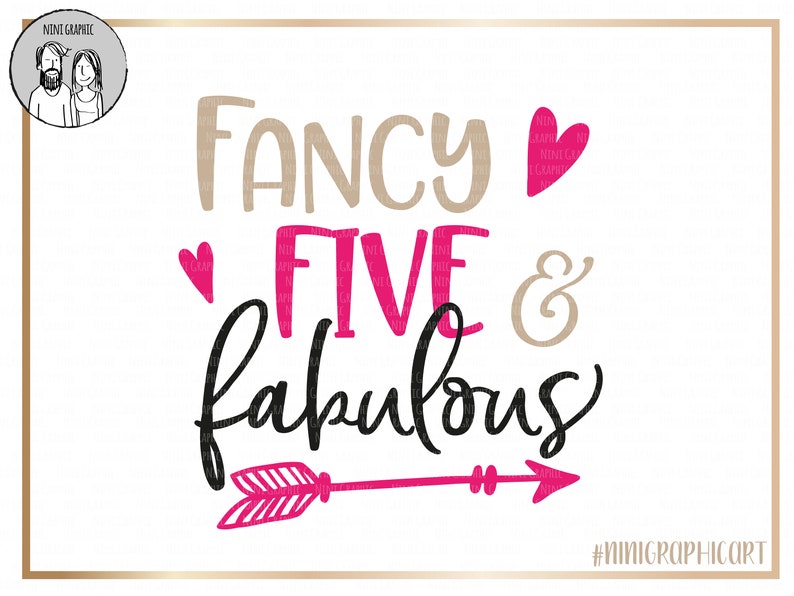 Download Fancy Five & FABULOUS svg Cricut Silhouette cut file fifth ...