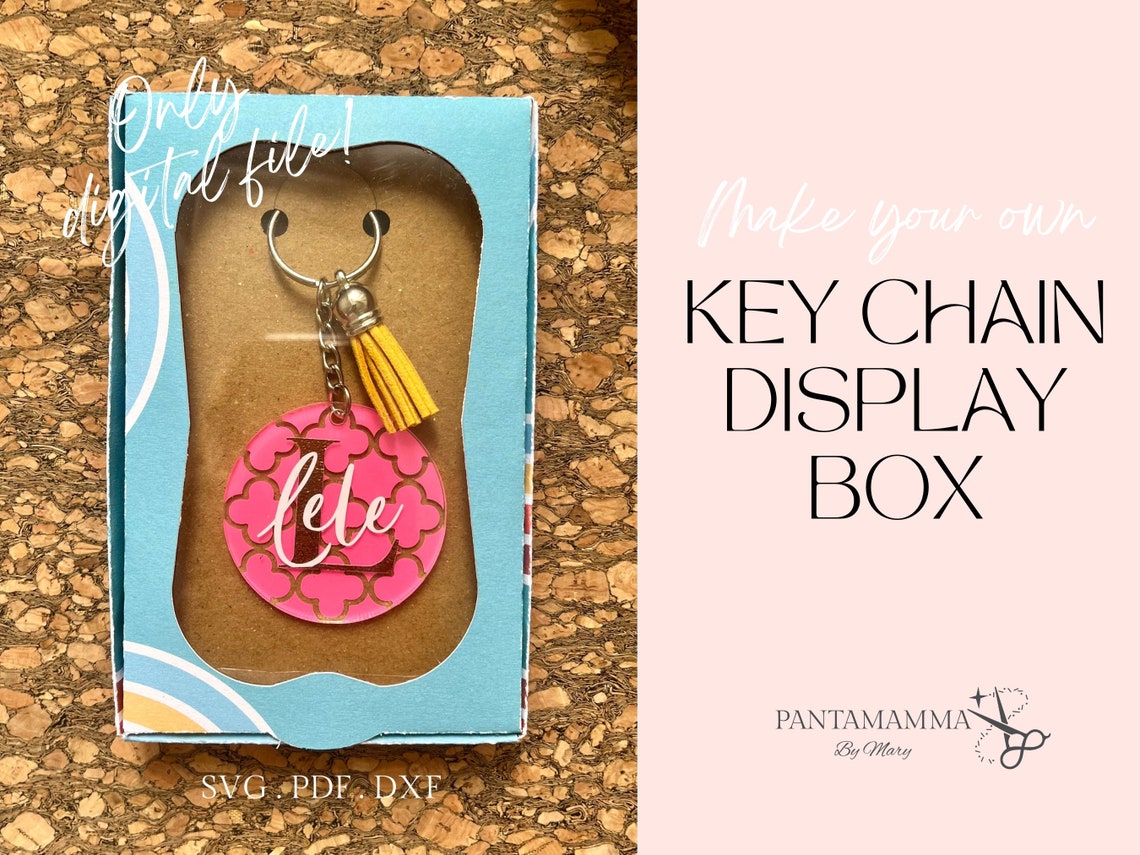 Keychain Display Box Gift Box Keychain Display Svg Display Etsy