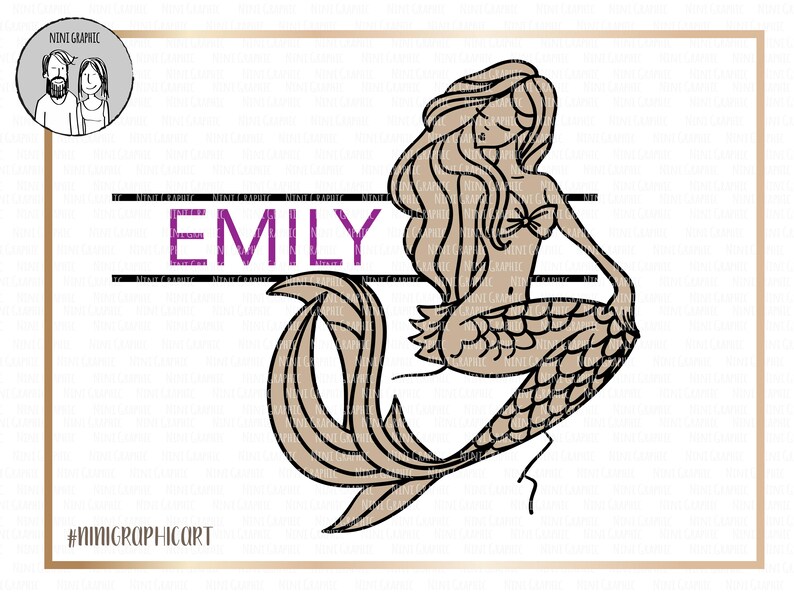 Free Free 252 Mermaid Split Monogram Svg SVG PNG EPS DXF File