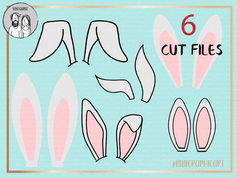 Silhouette Cut Digital Cut File Easter svg Cricut SVG Vector File,Instant Download Bunny Ears svg Easter svg bunny rabbit ears SVG