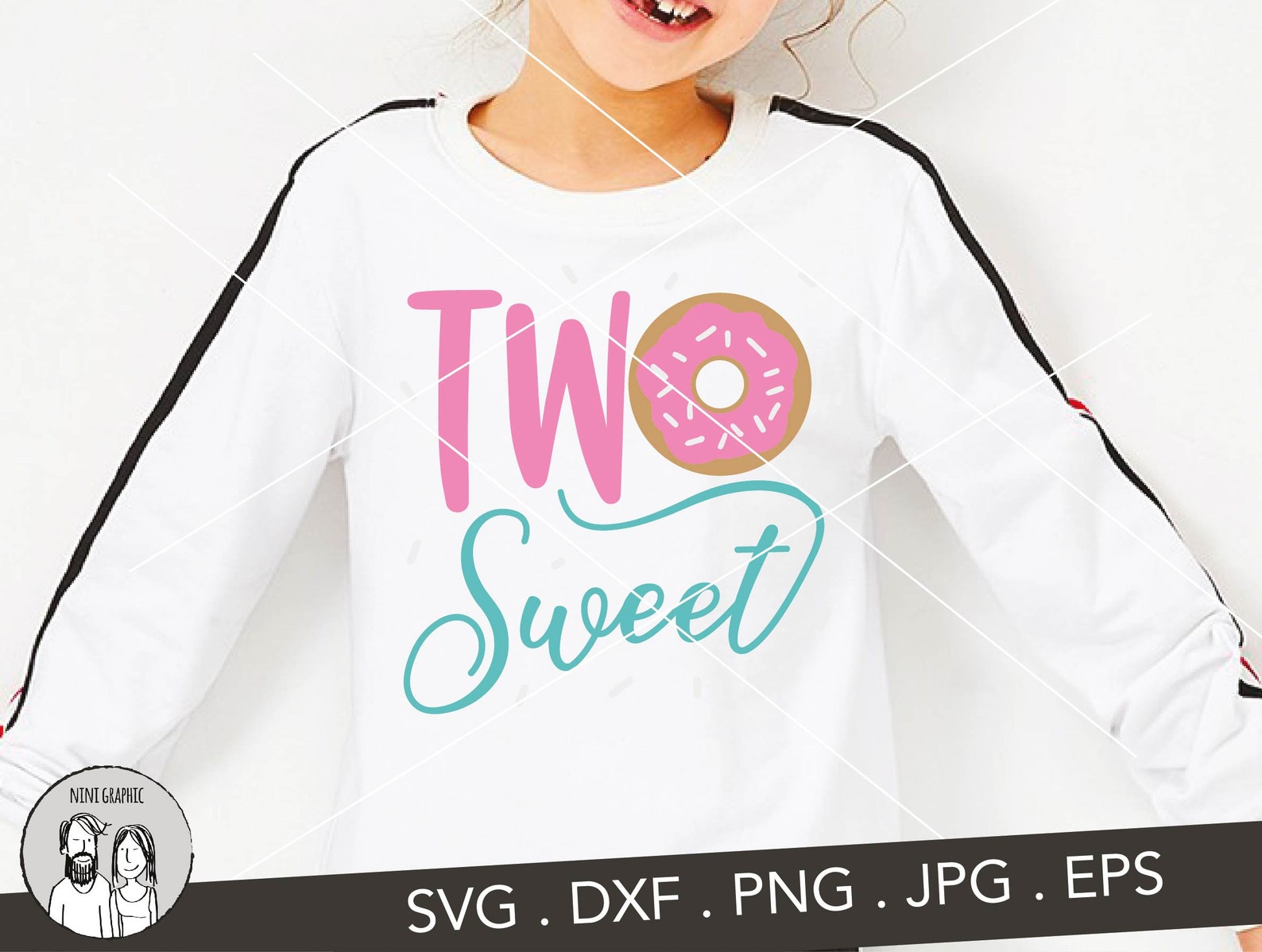 Donut SVG TWO Sweet SVG 2nd Birthday Cricut or Silhouette ...