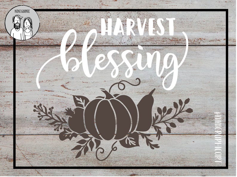Download Harvest blessing cut file Pumpkin svg Fall wreath Cricut ...