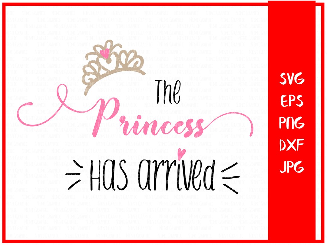 The Princess Has Arrived Svg Baby Girl Svg Hello World New Baby Svg ...