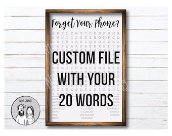 PERSONALIZED Word Search svg, png, dxf, jpg, eps, pdf