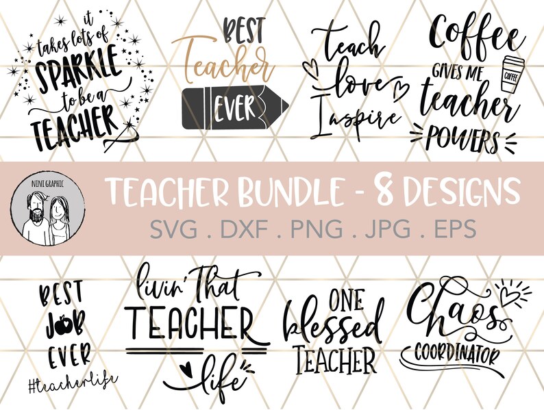 Download Teacher Svg Clipart Teacher Life Svg Teach Love Inspire Gift For Teacher Teacher Appreciation Svg For Cricut And Silhouette Dxf File Clip Art Art Collectibles