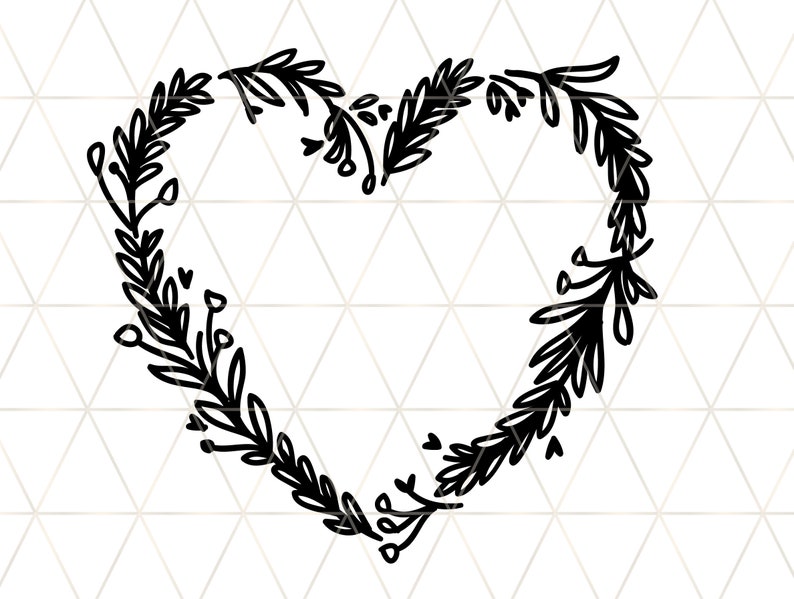 Floral Wreath SVG Wreath SVG Valentines Day Svg Wood Sign | Etsy