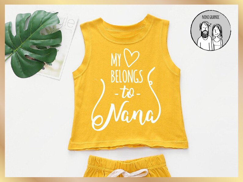 Download My heart belongs to nana Baby Girl svg New Baby svg Family ...