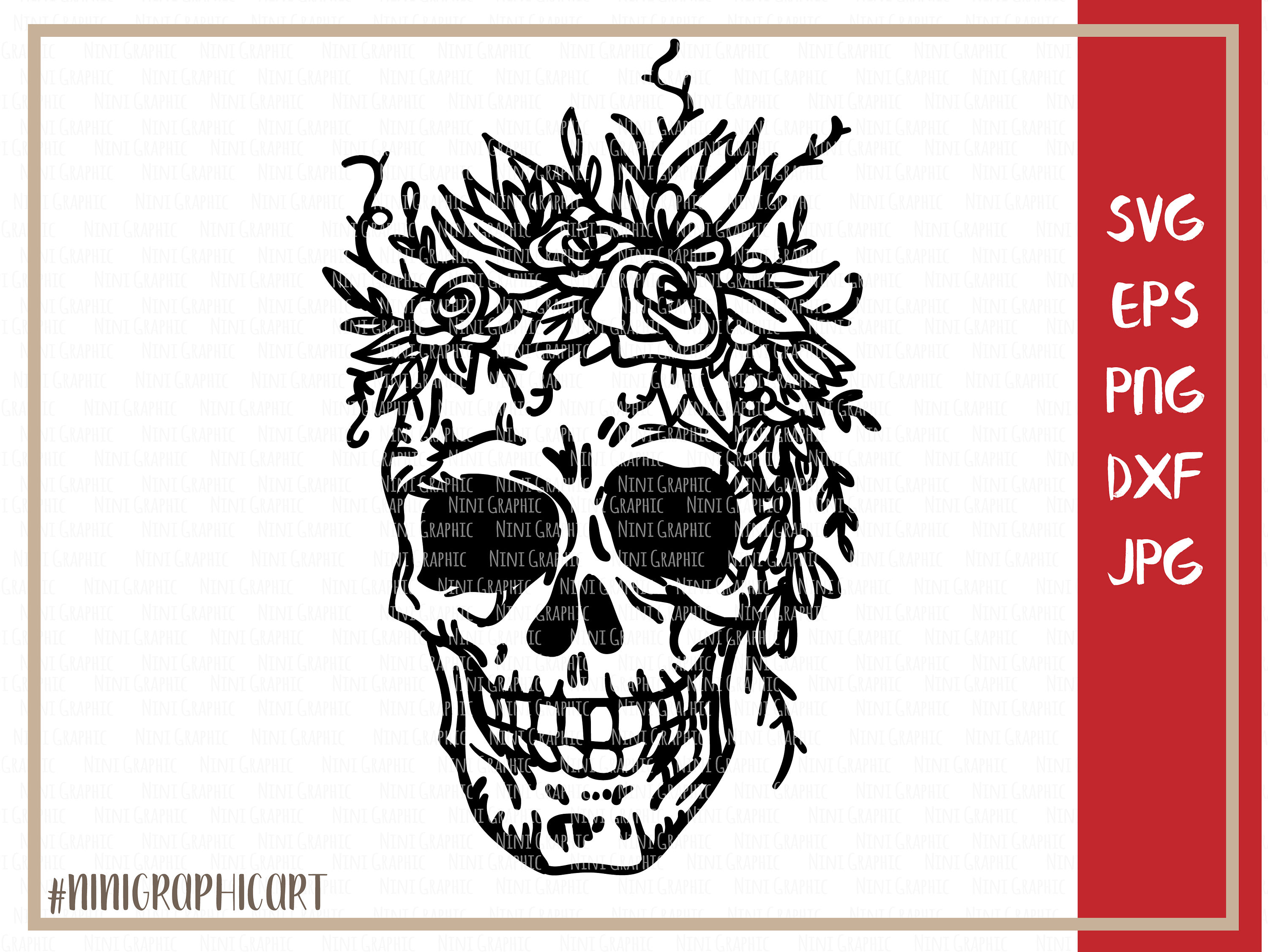 Download Skull svg Boho Skull svg Halloween skull DXF Skulls ...