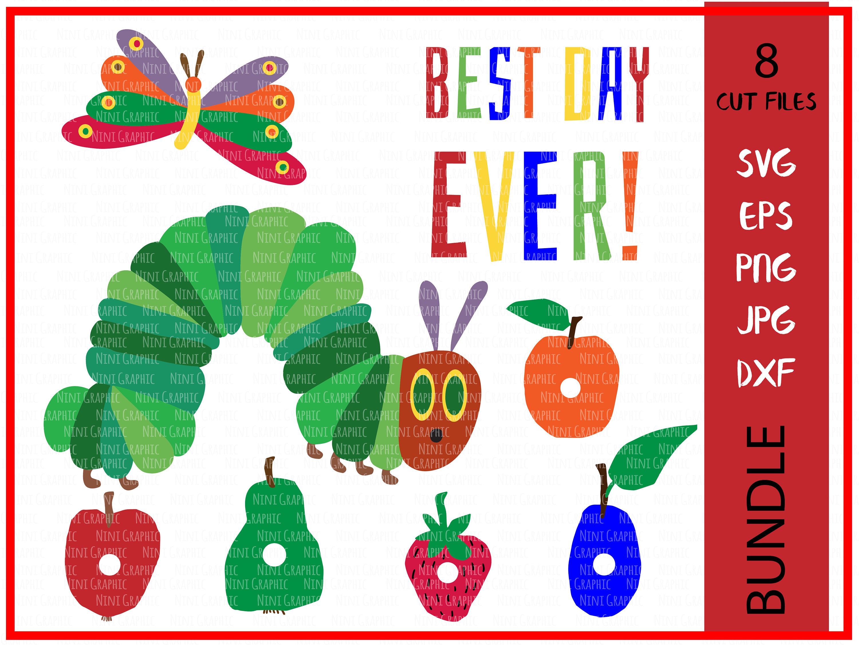 Best Day Ever svg hungry caterpillar svg Digital cut file Etsy
