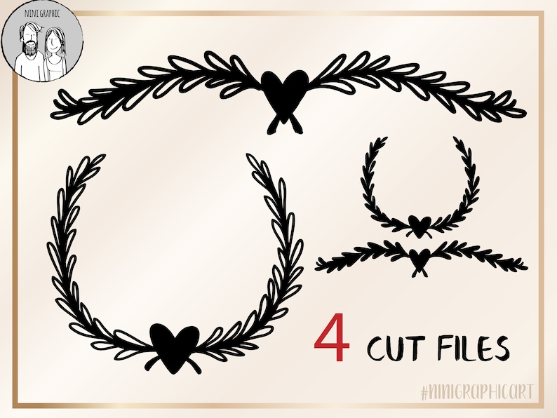 Download Heart Floral Wreath SVG Wreath SVG Wreath Bundle SVG ...