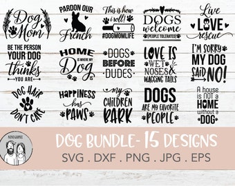 Perro svg diciendo paquete / perro mamá svg, perro svg, paquete de perros, perro svg diciendo, camisa de perro svg, amante del perro svg, perro svg Archivos para Cricut, dxf, png