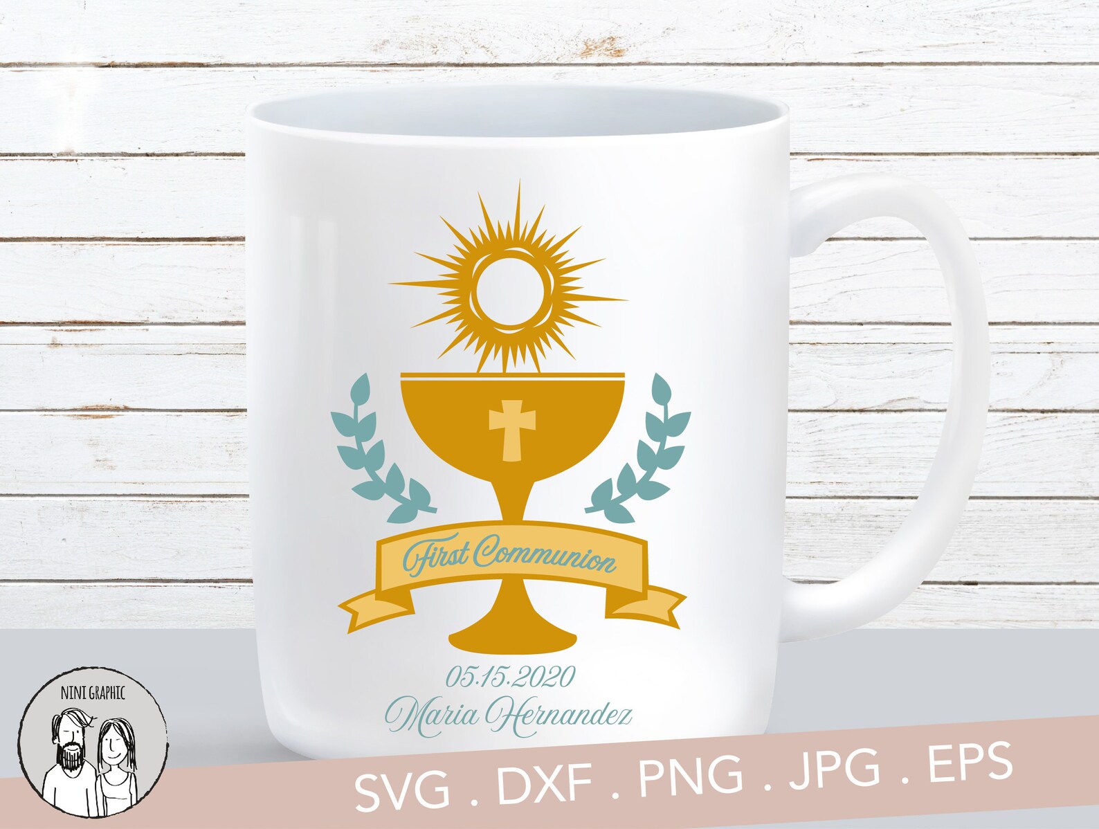 Christian svg primera comunión SVG primera santa comunión Etsy España