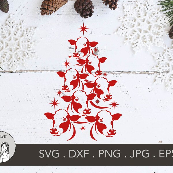 Christmas svg, Heifers Christmas tree svg, Christmas stockyard svg, cattle svg files for cricut, Christmas farm png, farm svg, farm life svg