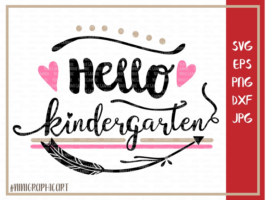 Hello Kindergarten Svg, Kindergarden Svg, SVG and PNG, Back to School ...