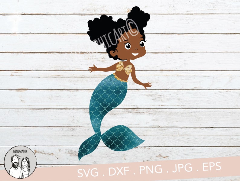 Free Free 175 Afro Black Mermaid Svg SVG PNG EPS DXF File