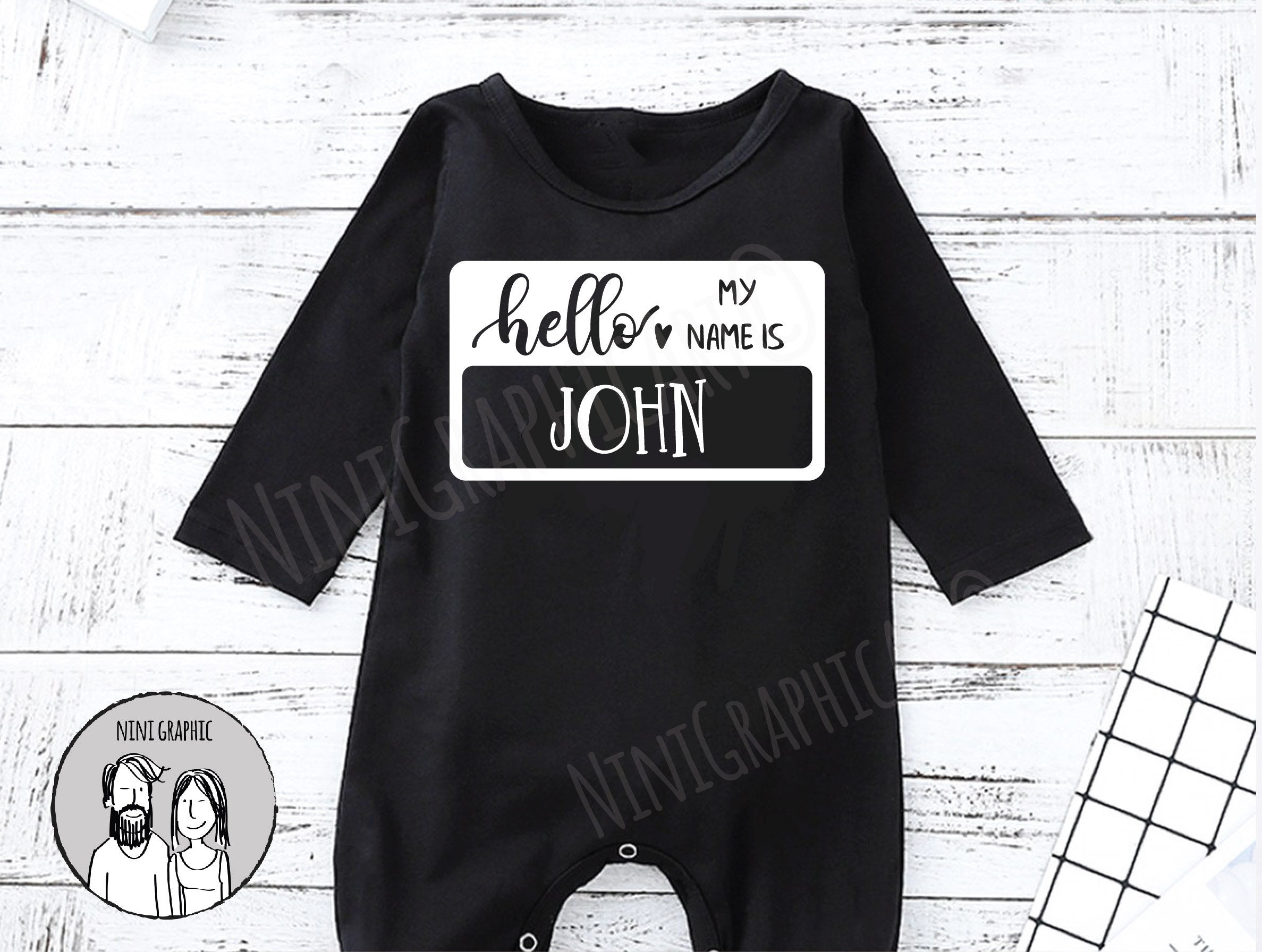 Hello My Name Is SVG Name Tag Svg SVG Dxf EPS Png Jpg Vector | Etsy