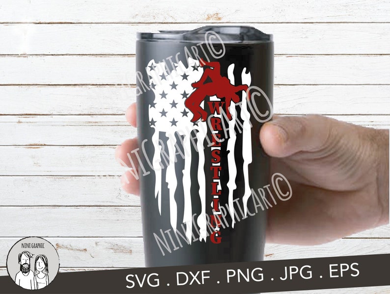 Download Wrestling svg Distressed American Flag svg Wrestling svg | Etsy