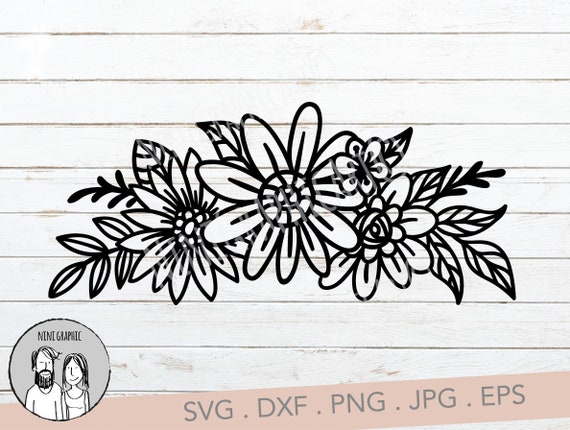 Download Free Flowers Svg File Flowers Cut File Floral Svg Flower Border Etsy SVG Cut Files