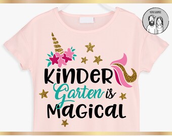 Kindergarten Is Magical SVG | Kindergarten Shirt Design | First Day of School Teacher SVG | Cricut Cut File