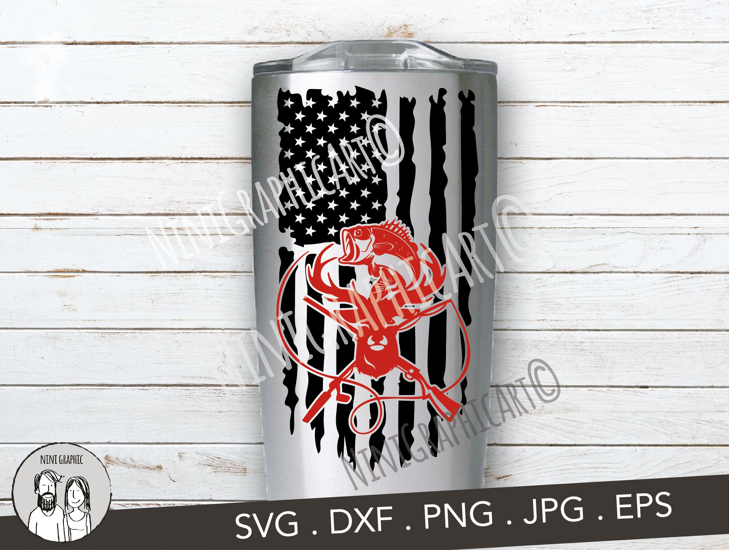 Download Distressed American Flag svg hunting fishing svg deer and ...