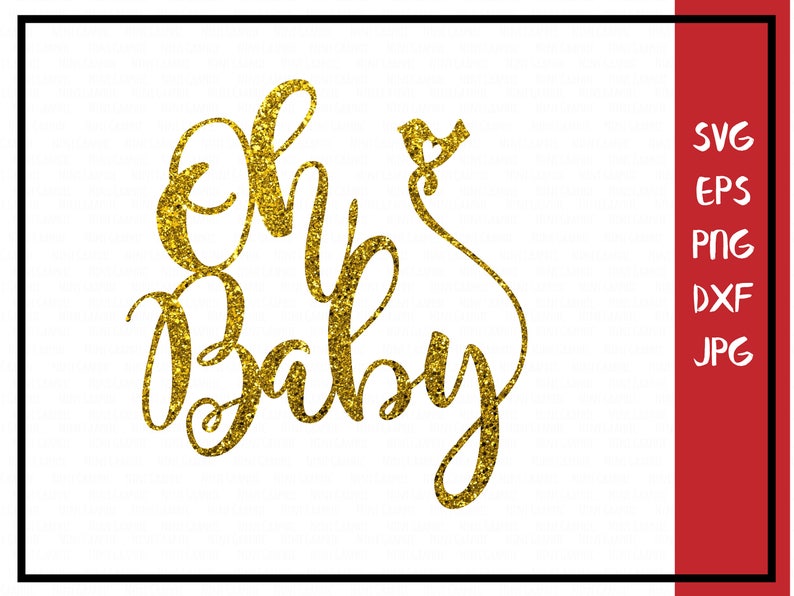 Download Oh Baby SVG Files Silhouette Studio Cutting Machine | Etsy