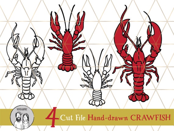 Crayfish Svg Crawfish Svg Silhouette Svg Mardi Gras Svg Etsy