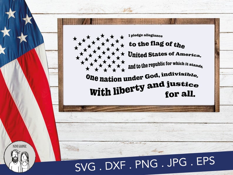 Download I pledge allegiance Flag SVG Jpg png Great for Rustic Sign ...