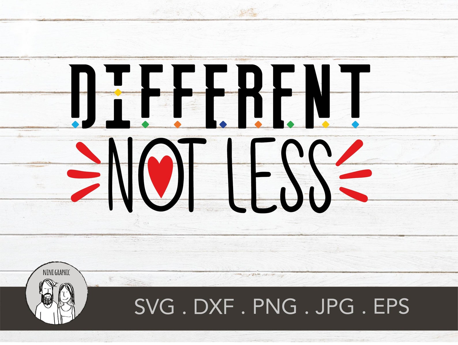 Different Not Less SVG Quote SVG for Shirt Cute Saying Svg Etsy