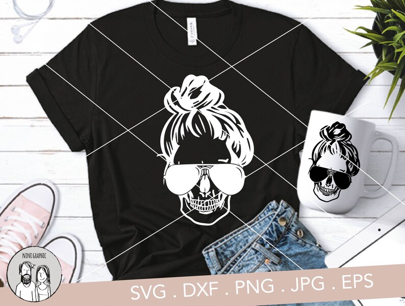 Download Skull with glasses svg Mom life Skeleton svg Skull | Etsy