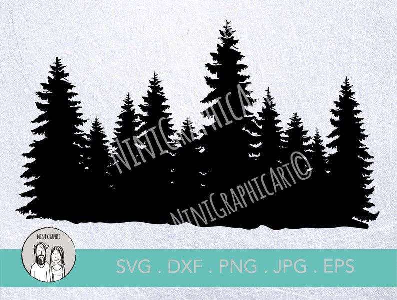Download Tree Line Silhouette Svg Outdoors Tumbler svg winter wood ...