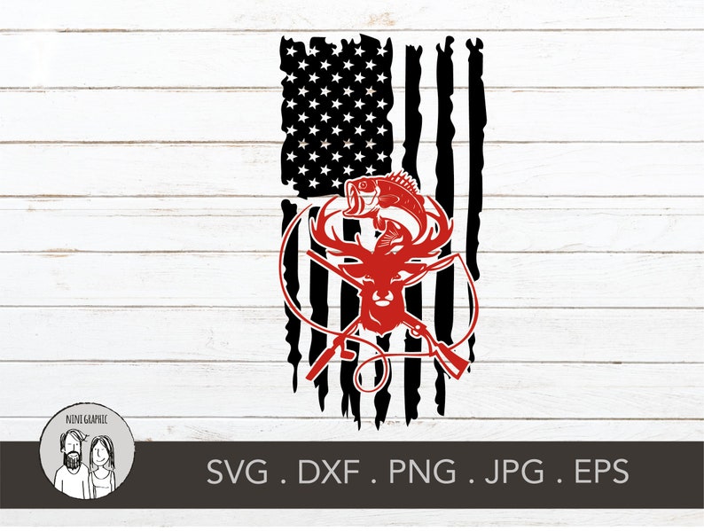 Download Distressed American Flag svg hunting fishing svg deer and ...