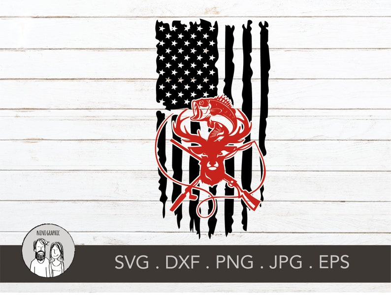 Free Free 273 Hunting And Fishing American Flag Svg Free SVG PNG EPS DXF File