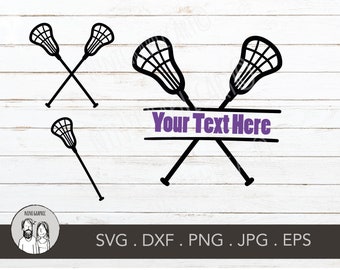 Lacrosse Sticks Monogram Bundle, clipart de lacrosse, monograma de lacrosse, monograma dividido de lacrosse, diseño de camiseta lacrosse svg eps cricut