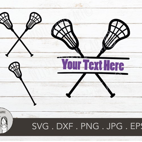 Lacrosse Sticks Monogram Bundle Lacrosse Clipart Lacrosse Etsy