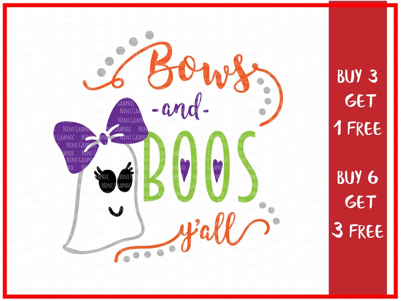 Bows-and-boos SVG kids png bows /& Boos ghost svg scrapbooking file EPS cutting file silhouette file Halloween svg DXF halloween png