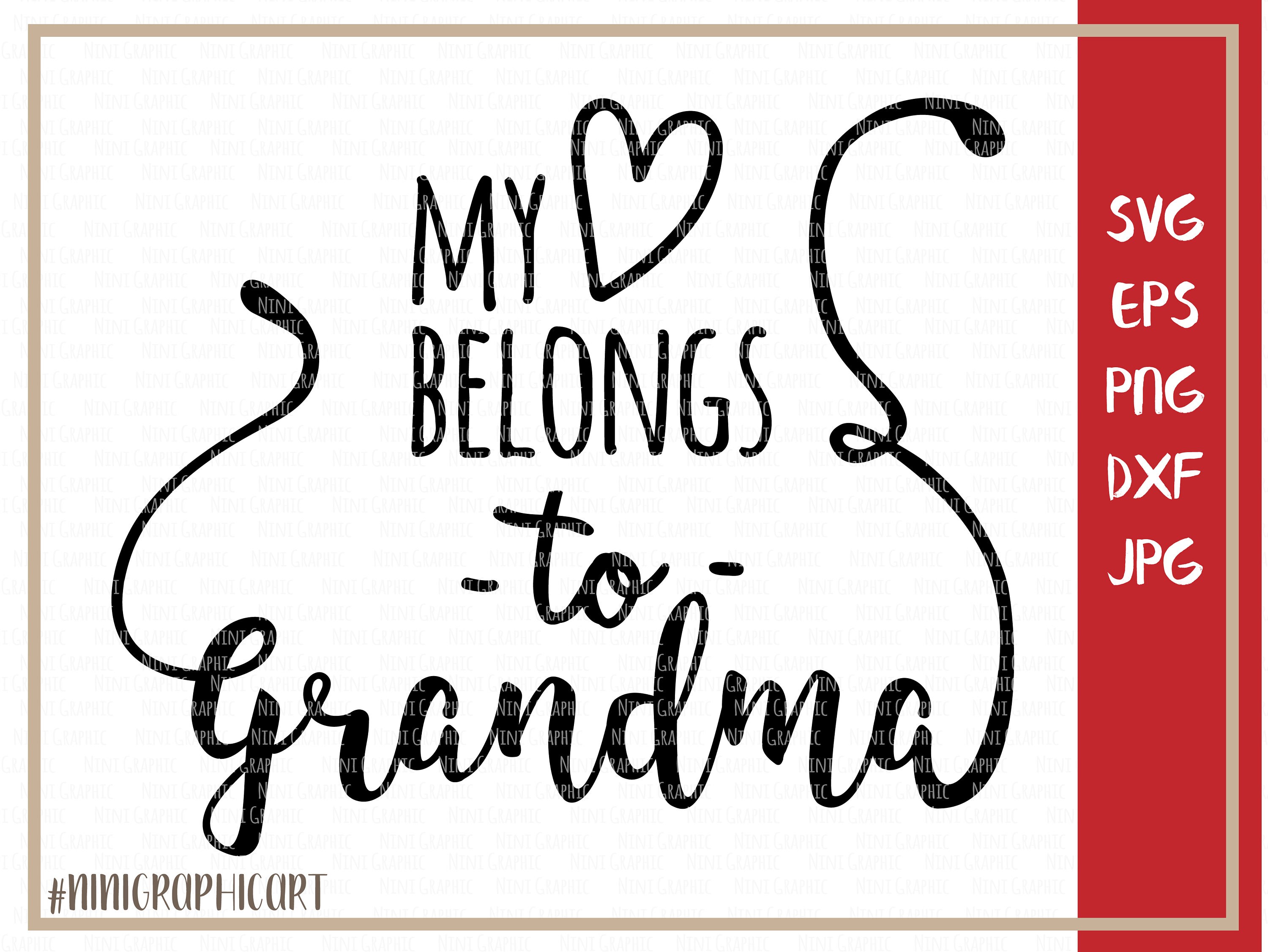 Download My heart belongs to grandma Baby Girl svg New Baby svg | Etsy