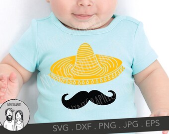 Sombrero & Mustache Svg Sombrero Svg Cinco de Mayo Svg Mexican Hat Mexico Svg Sombrero Png Sombrero Svg for Cricut Fiesta Svg for Silhouette
