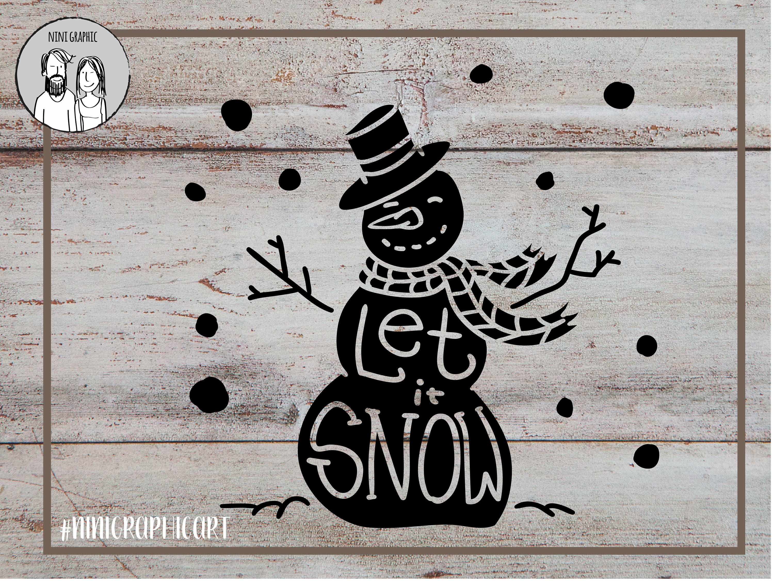 Snowman Svg Let It Snow Snowman Svg Let It Snow Svg Etsy
