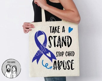 Child Abuse Awareness SVG, Take A Stand Stop Child Abuse Cut File, DXF & SVG Files, Silhouette Cameo, Cricut Awareness Ribbon Svg, Awareness