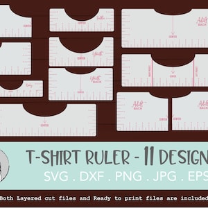 Download Tshirt Ruler Svg T Shirt Alignment Tool Dxf Shirt Placement Etsy