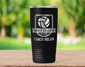 Coffee and Volleyball Served Hot Travel Mug