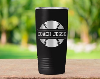 Baseball Coach Vacuum Insulated Coffee Tumbler with Lid Travel Coffee Mug Gifts for Coach Best Coach Ever Tumbler 20 oz Travel Mug - ET0042