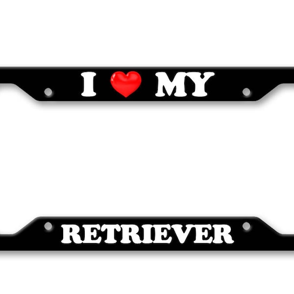 Golden Retriever License Plate Frames Etsy