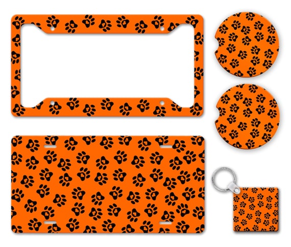 Paw print hotsell license plate