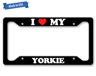 I Heart My Yorkie - Love - Auto License Plate Frame - CTP0054